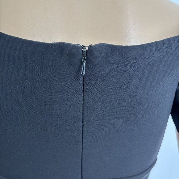 XSCAPE Black Flutter Sleeve Floral Pleated Gown - Picture 6 of 6